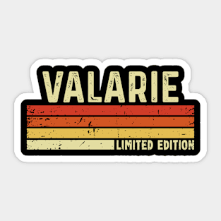 Valarie Name Vintage Retro Limited Edition Gift Sticker